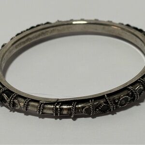 Vintage Ornate Silver plated bracelet Bangle 1950’s